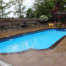 Free form pool with decorative edge