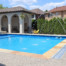 Rectangular pool with fountains on ClearDeck end